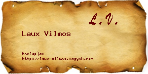 Laux Vilmos névjegykártya
